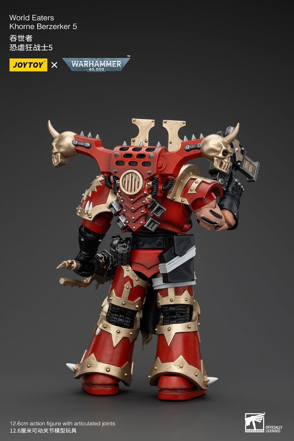 JoyToy Warhammer 40k : World Eaters Khorne Berzerker 5 Figurine d'action à l'échelle 1:18
