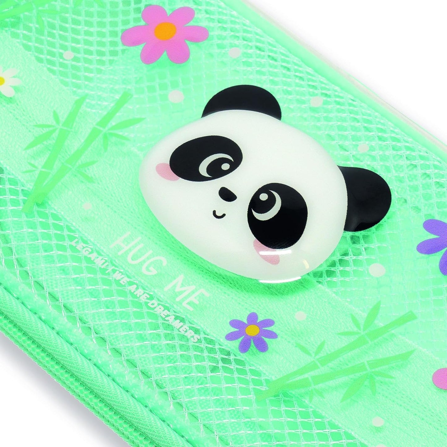 Legami - Wonderwow Pencil Case, 2 Compartments and Pen Holder Inside, Mesh Compartment, Zipper Closure, 23 x 11 x 5 cm