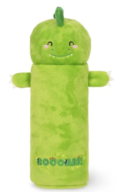 Legami - Super Soft Pencil Case, Dino Theme, Soft Pencil Case, Card with Colouring Pad Included, 100% Polyester, Super Soft Pencil Case