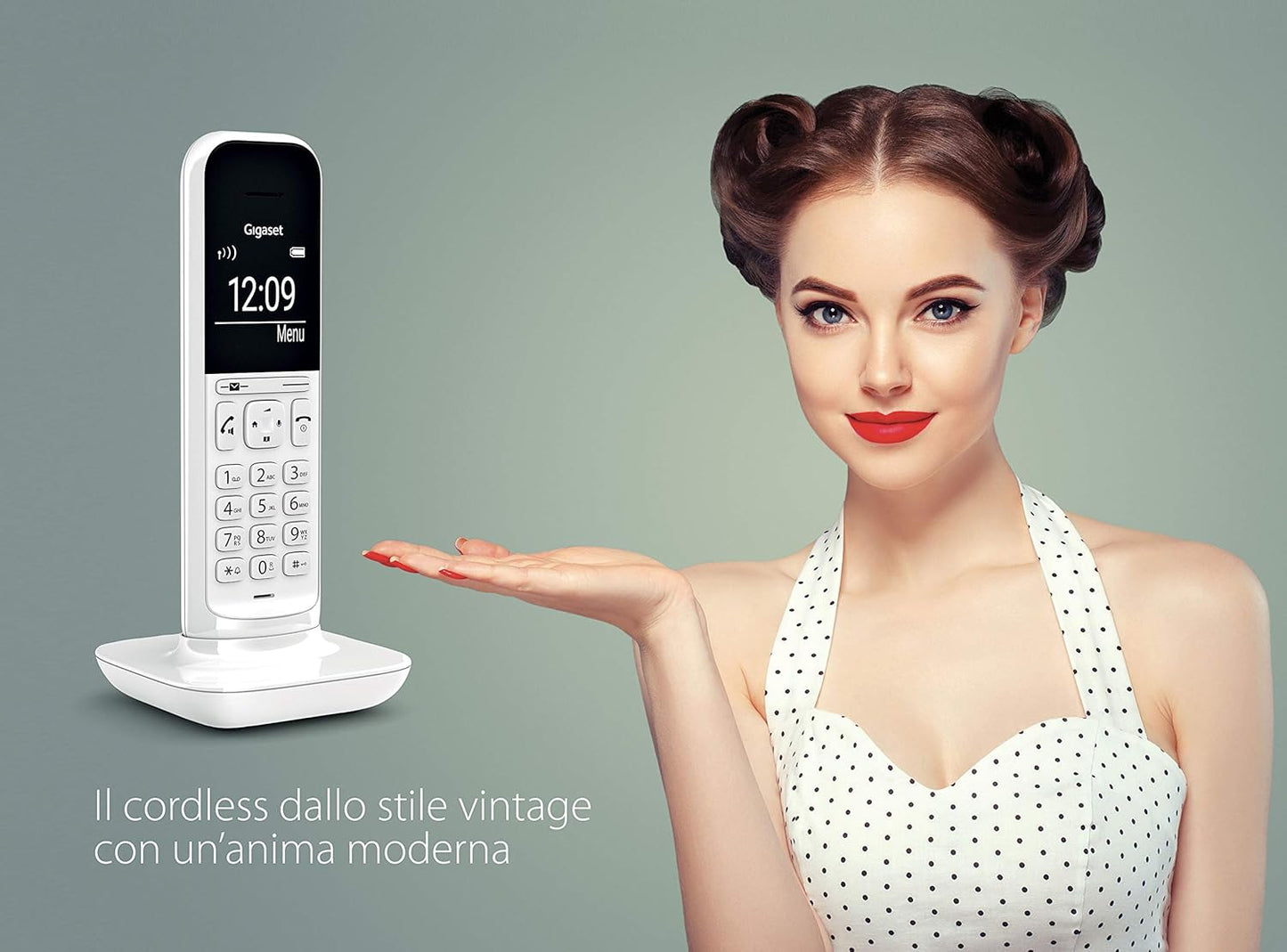 Gigaset CL390 Telefono Cordless, Funzione Black List e "Non disturbare", Vivavoce, Display Ampio, Bianco, Standard
