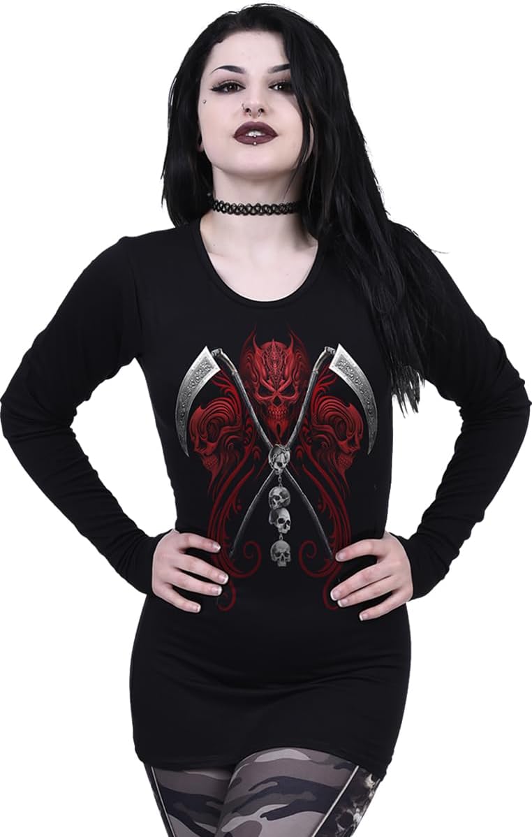 Spiral - REAPERESS (Female Black Long Sleeve Tops) Ex Ex Large