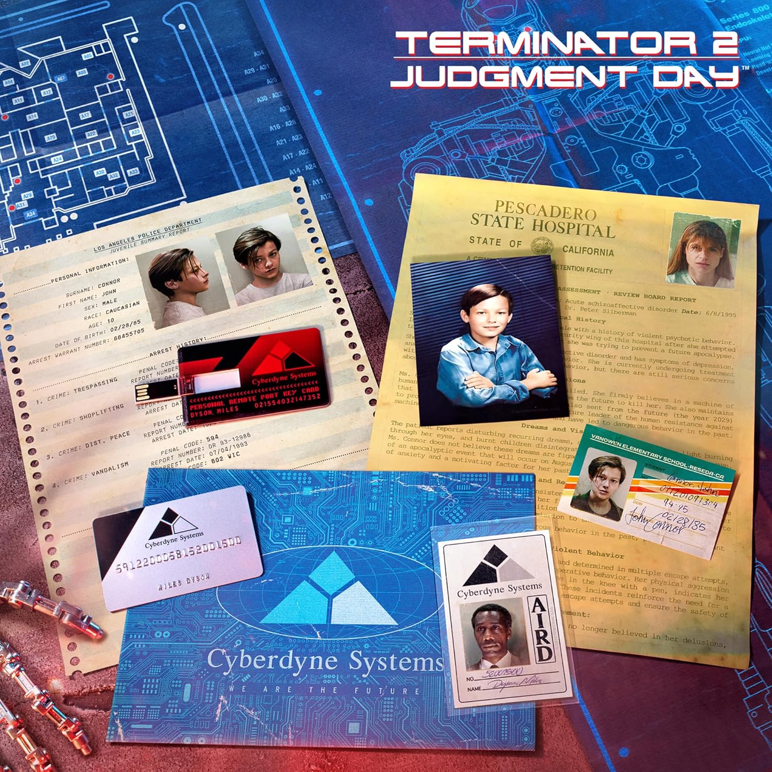 Doctor Collector Terminator The Connor Files Kit, Collectible Edition with exclusive accessories in a metal box