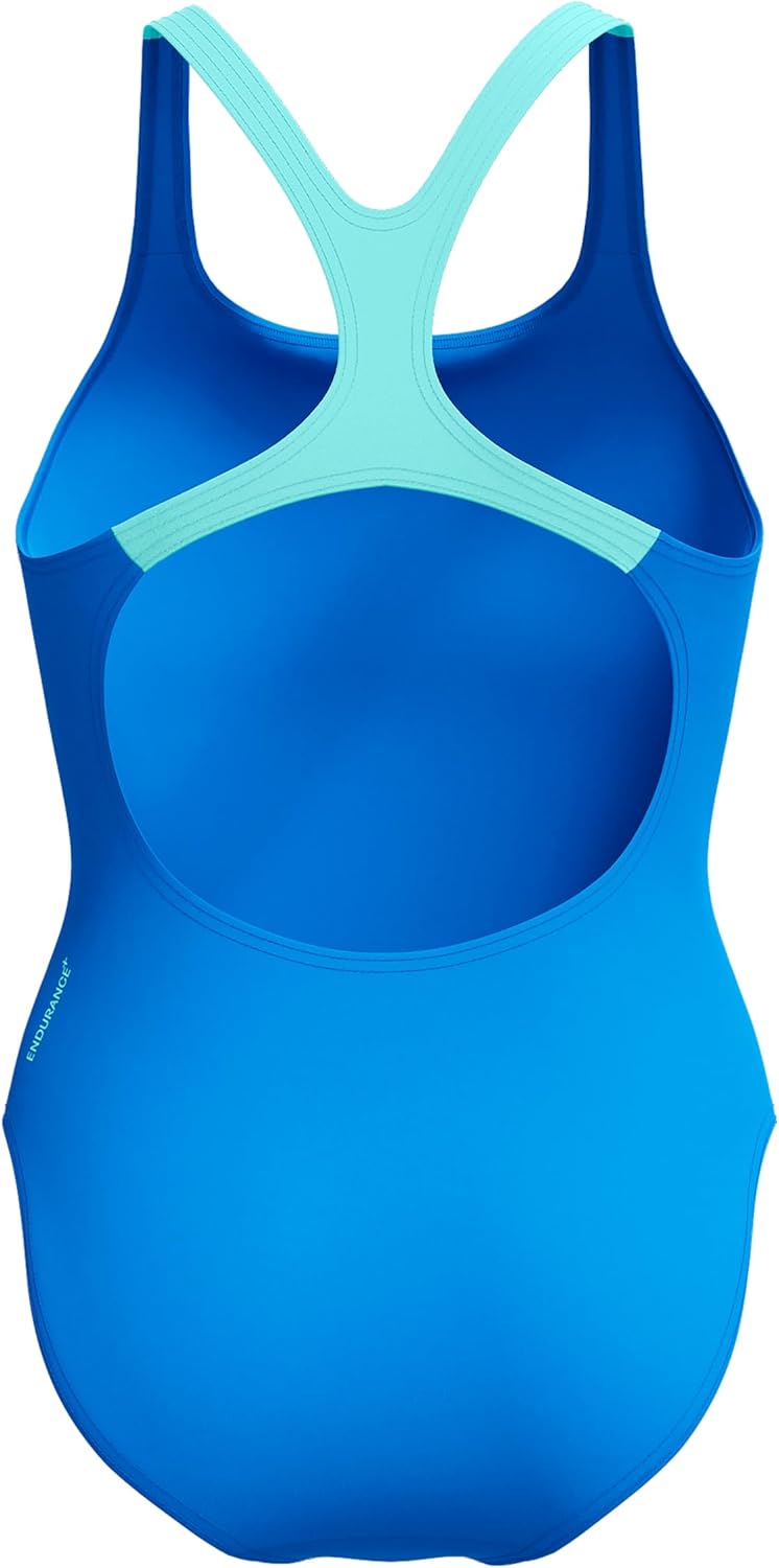 Speedo Women's Medley Logo Swimsuit Swimming Costume Blue