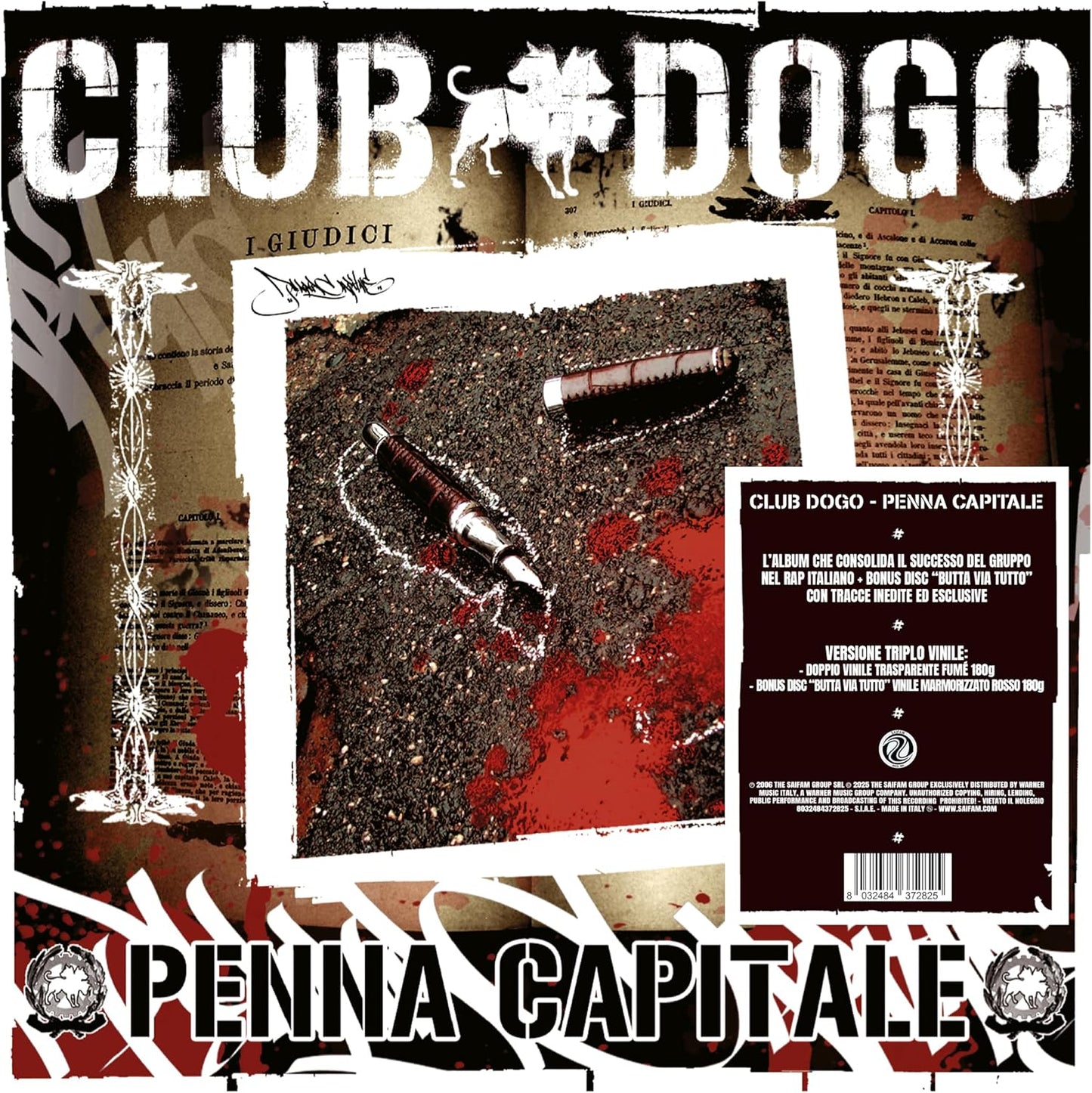 Penna Capitale 2 Vinili trasparente fumè + 1 Vinile marmorizzato rosso