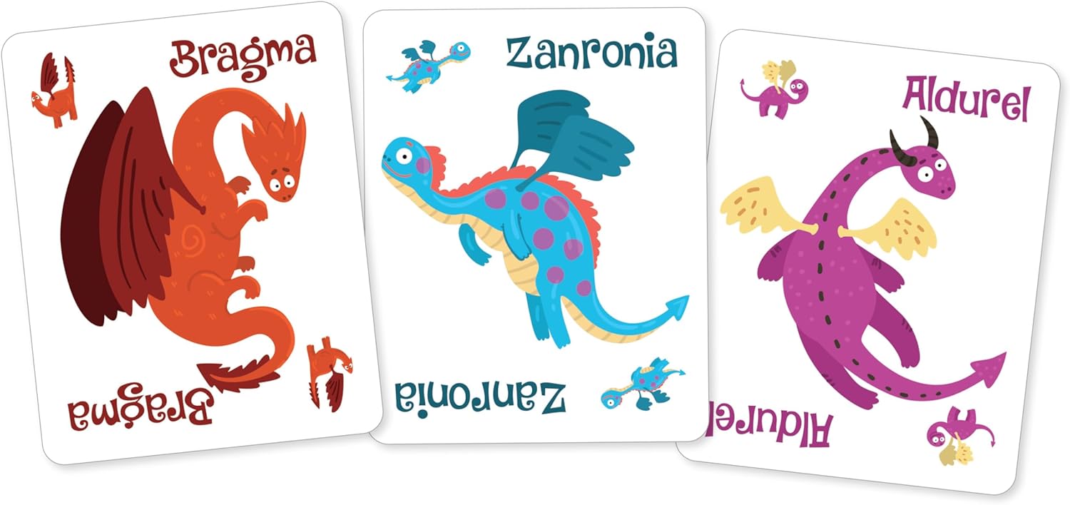 Outset Media Dragons Old Maid Card Game - The Classic Game of Old Maid with Dragons Featured on 37 Over-Sized Cards for 2 to 4 Players Ages 4 and up