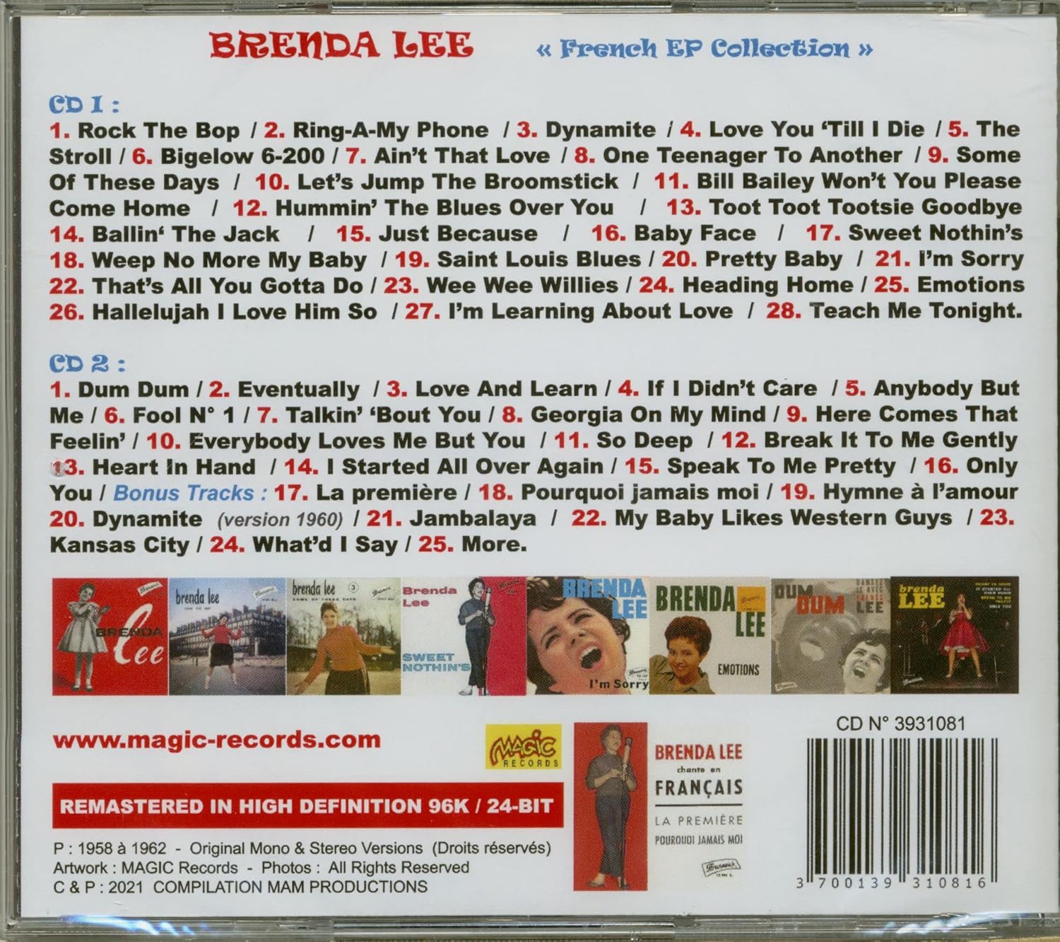 Brenda Lee - French Ep Collection (2 Cd)