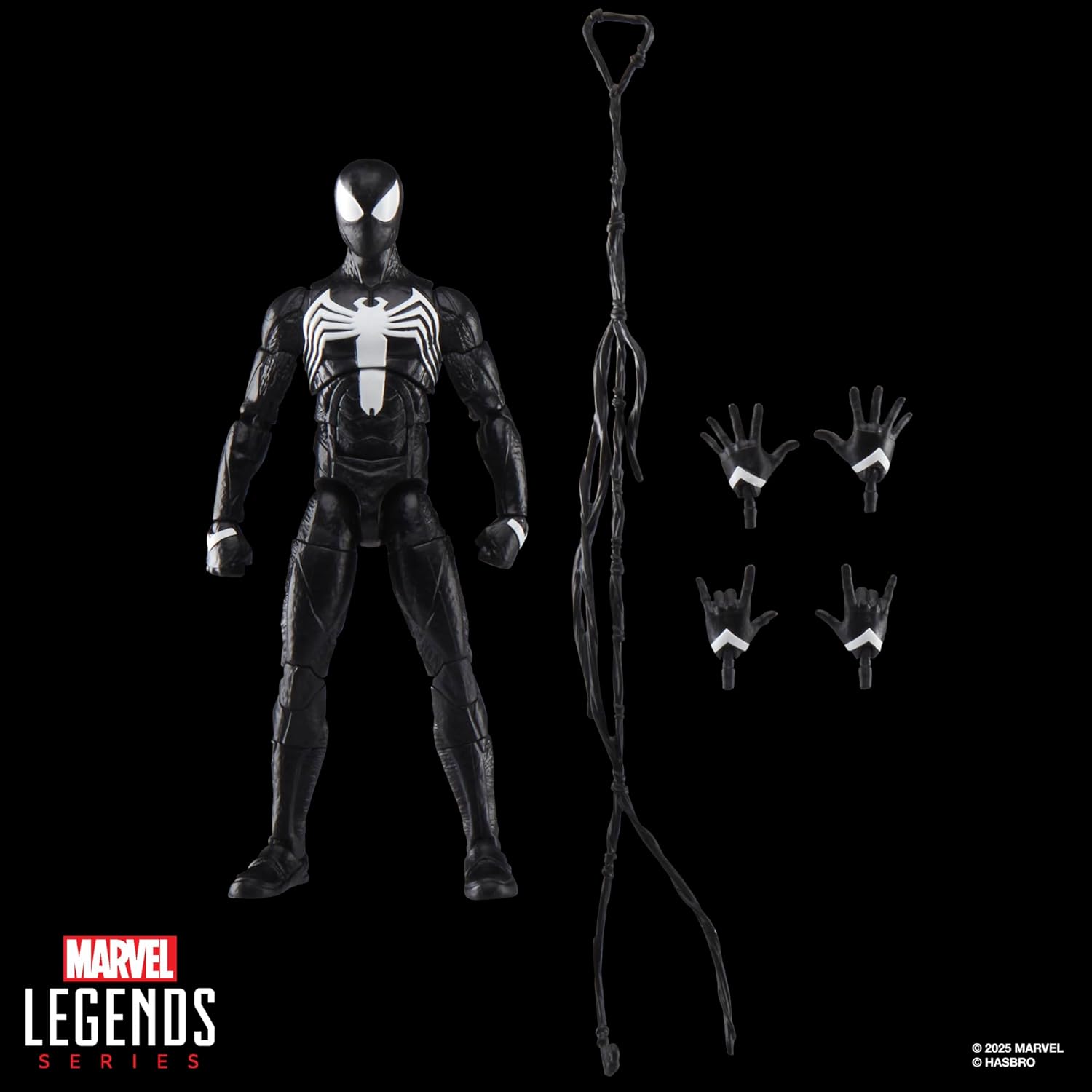Marvel Hasbro Legends Series, Gamerverse, Peter Parker con tuta nera, action figure di Spider-Man