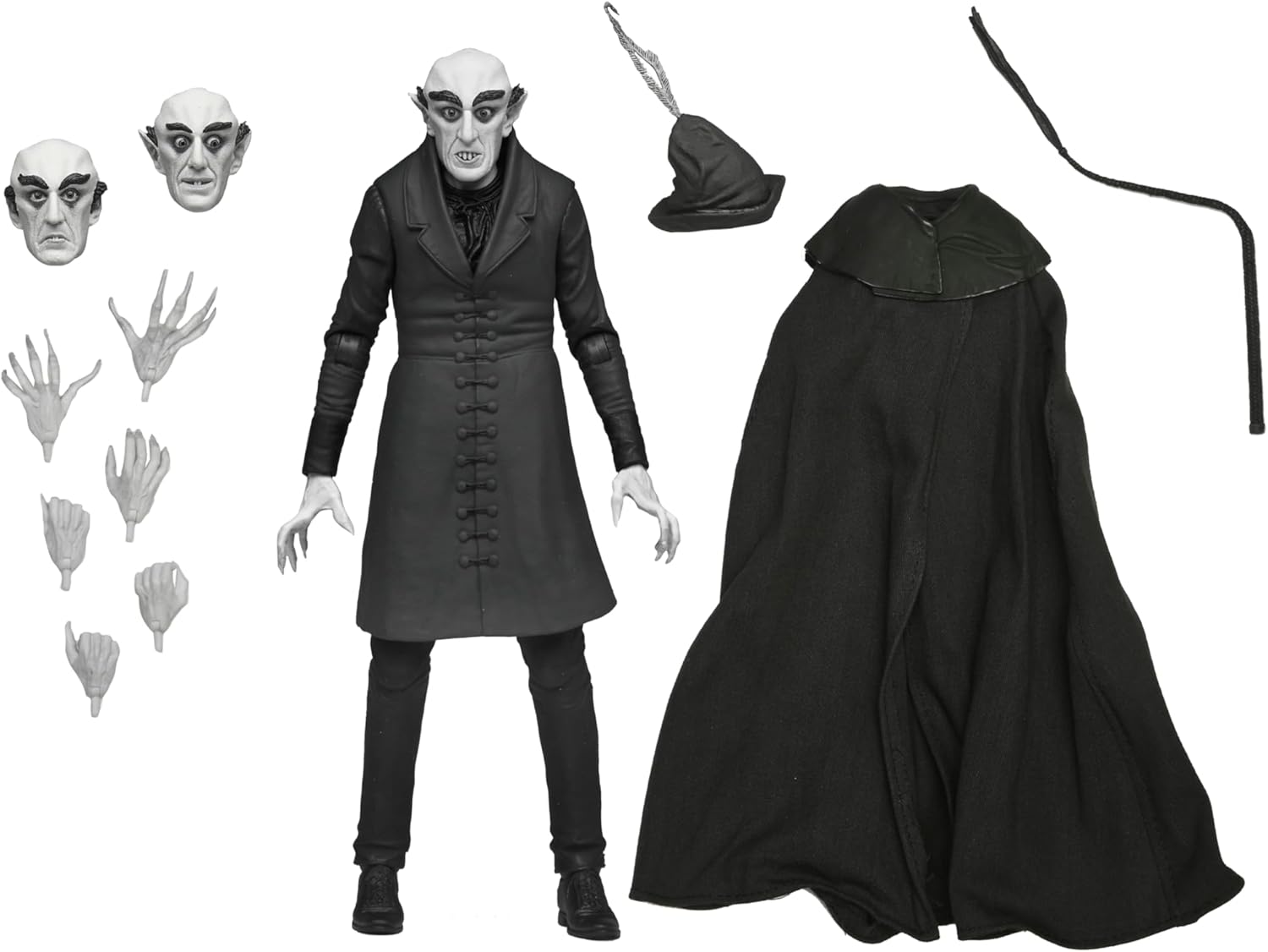 NECA Nosferatu Actionfigur, 17,8 cm, Ultimate Count Orlok (B&W