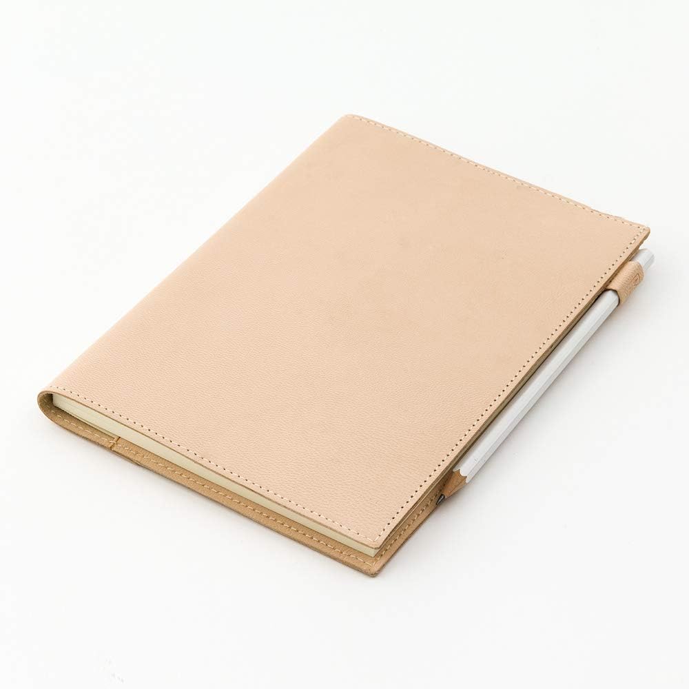 DESIGNPHIL 91804143 Midori Notebook Cover, For MD Notebooks, Limited Edition, A5, Genuine Leather, Goat Nume