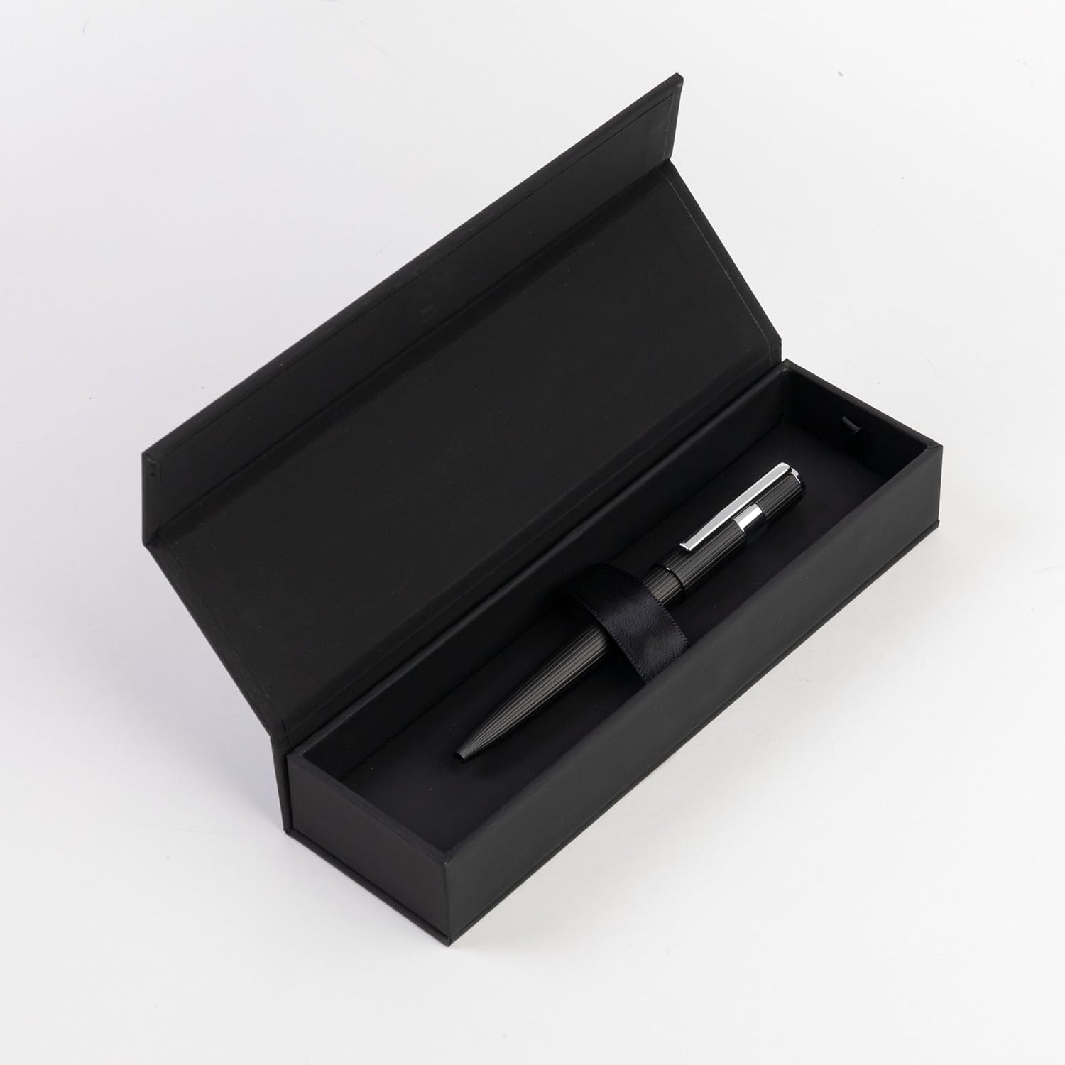 Hugo Boss Gear Pinstripe Ballpoint Pen Black/Chrome