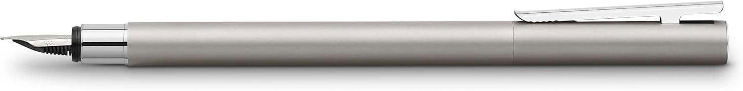 Faber-Castell Neo Slim 342101 Fountain Pen Stainless Steel Nib Width F Matte Silver