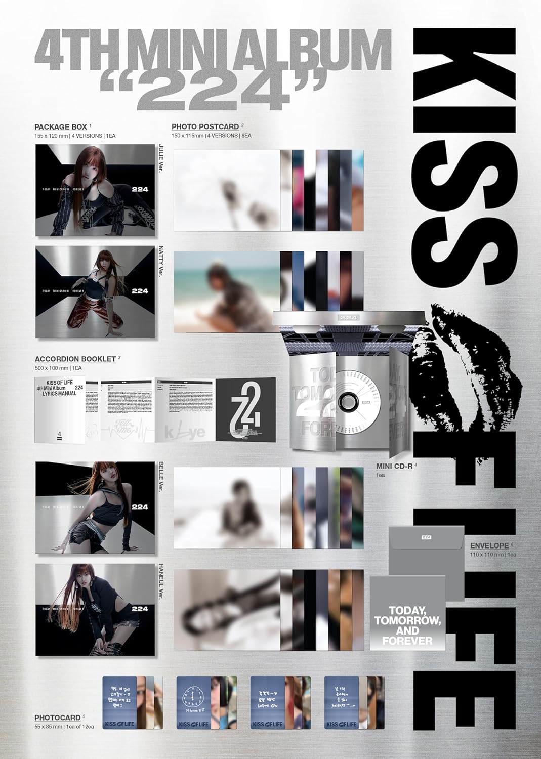 224 Version - incl. 8 Photo Postcards, Photocard, Accordion Booklet w/Envelope
