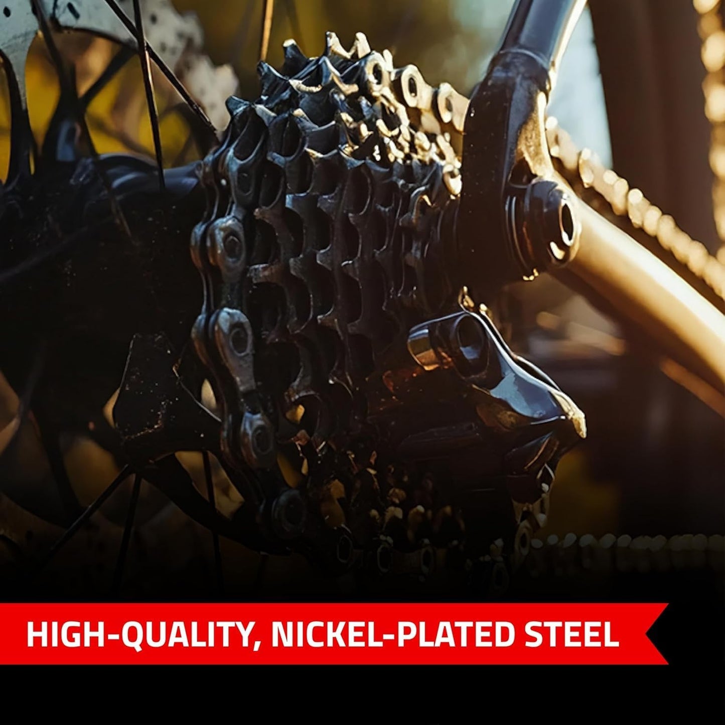 Clarks Cycle Systems C-8SC Nickle Plated 8 Speed MTB, Road & Hybrid Cassette Cassette, Silver, 11-32T, Compatible with Shimano/SRAM 8 Speed