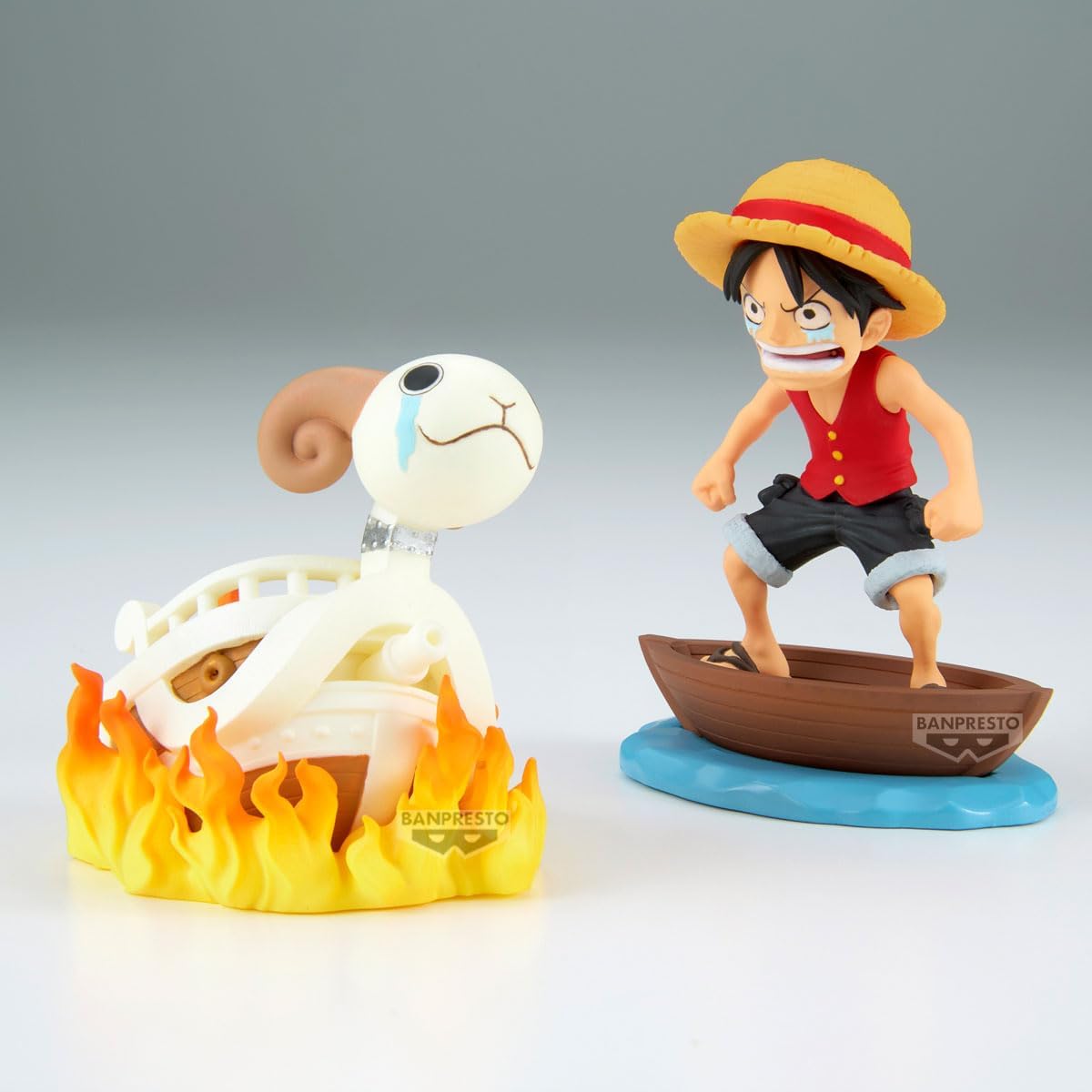 Banpresto Monkey.D.Luffy & Going Merry One Piece Action Figure - World Collectable Log Stories 8 cm - BP28928P Multicolor - Collectible Figure - Great for Anime Fans