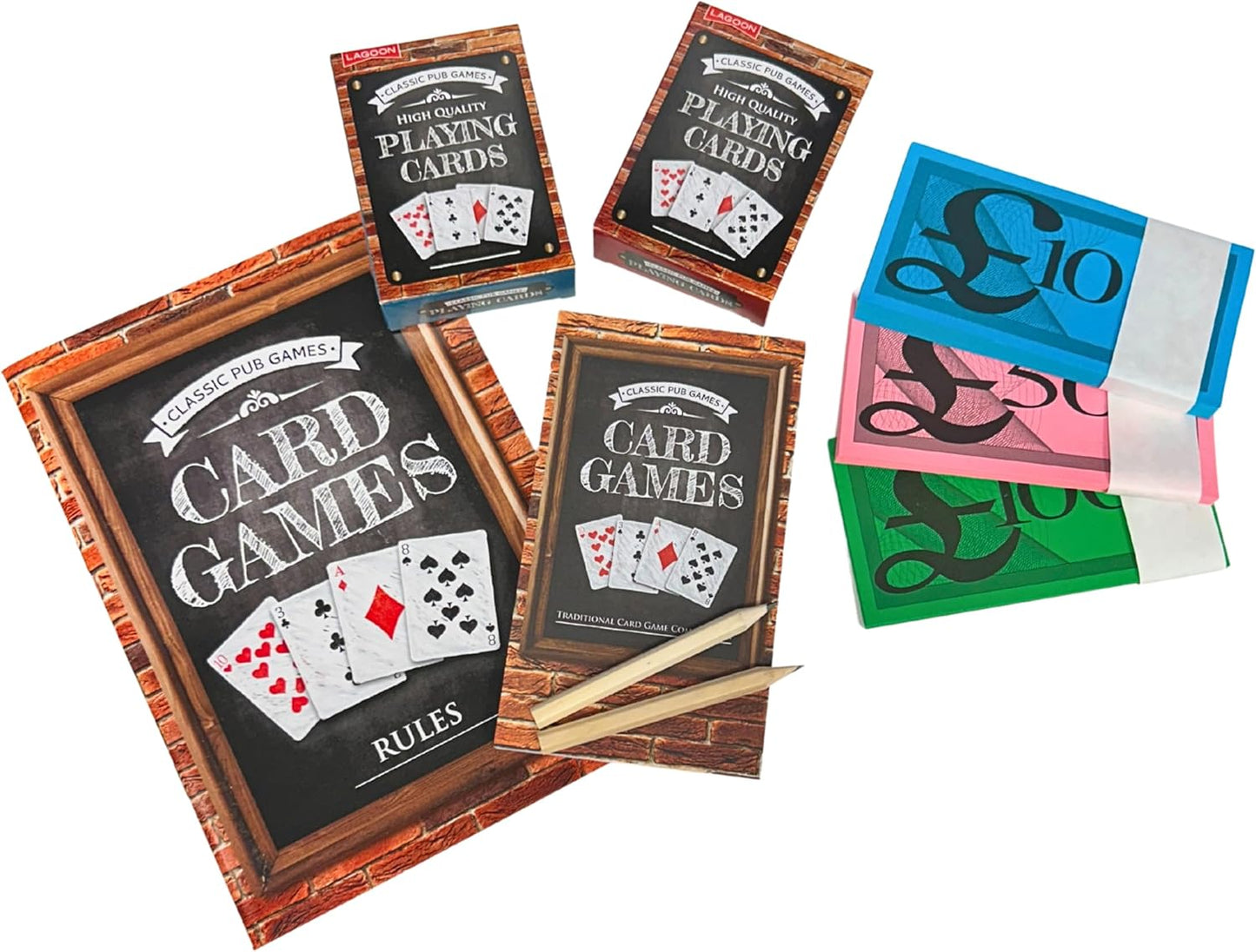 Lagoon Classic Pub Card Games Compendium, 50 Traditional Games, 2+ Players, Ages 14+