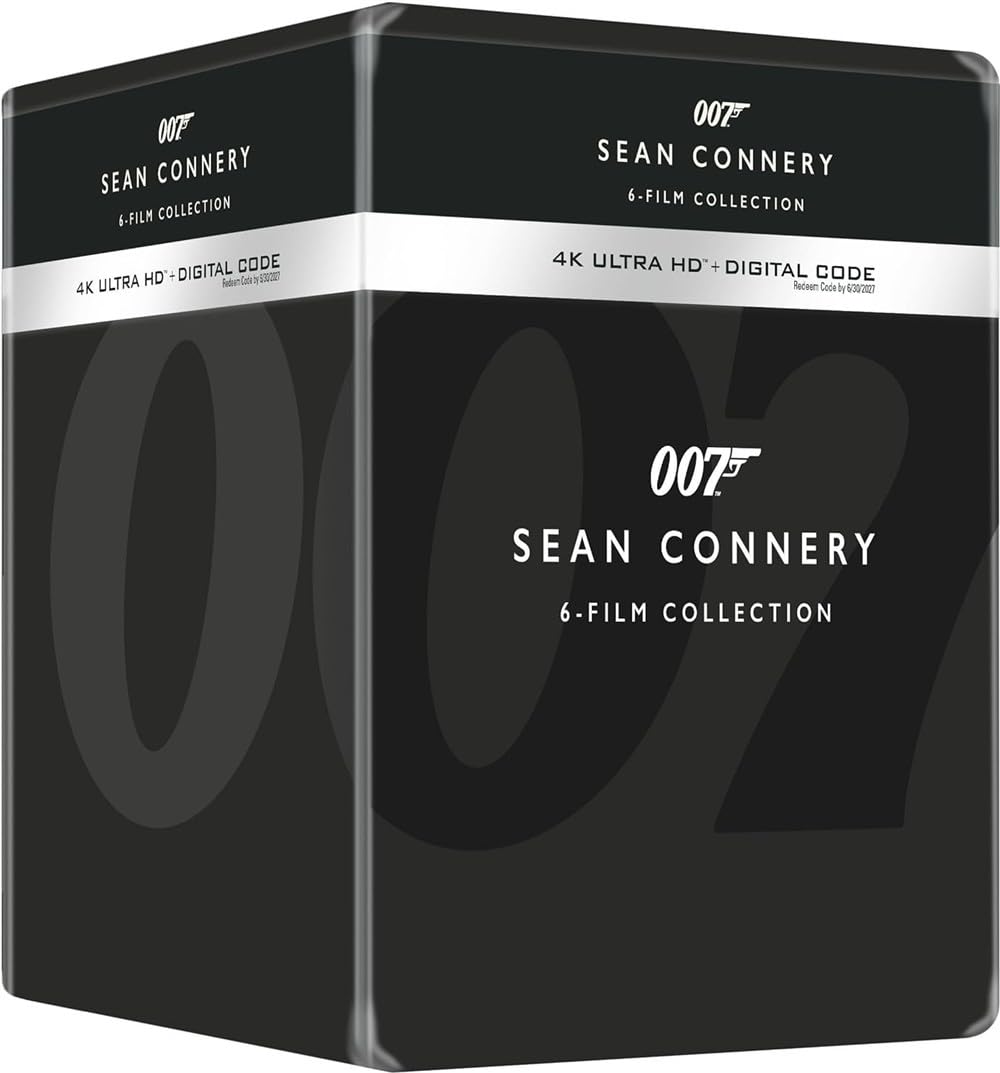 007 JAMES BOND SEAN CONNERY LIBRARY CASE COLLECTION 6 FILM (4K Ultra HD + Blu-ray