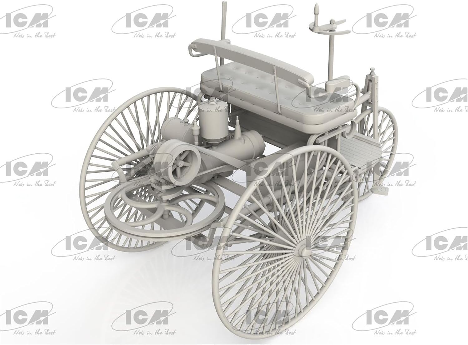ICM - 1:24 Benz Patent-Motorwagen 1886 (EASY version=plastic wheel-spokes) - Modellbausatz - Auto - Historisch - Sammler ab 14 Jahren