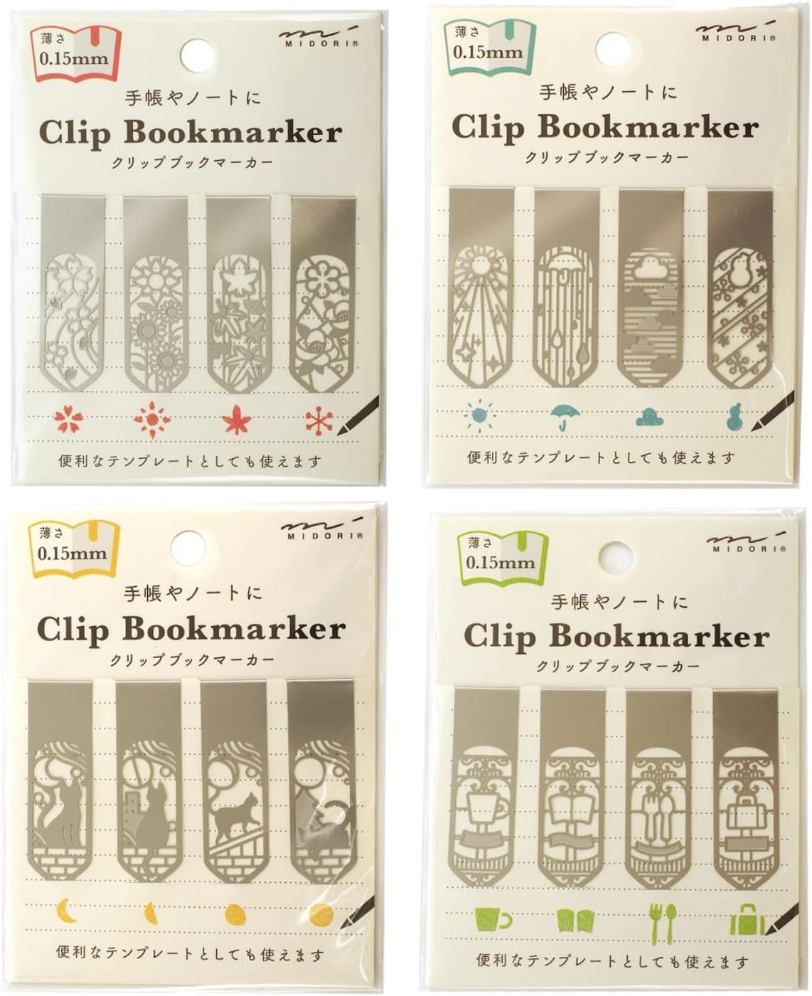 Midori Bookmark Clip Book Marker Floral A 43406006