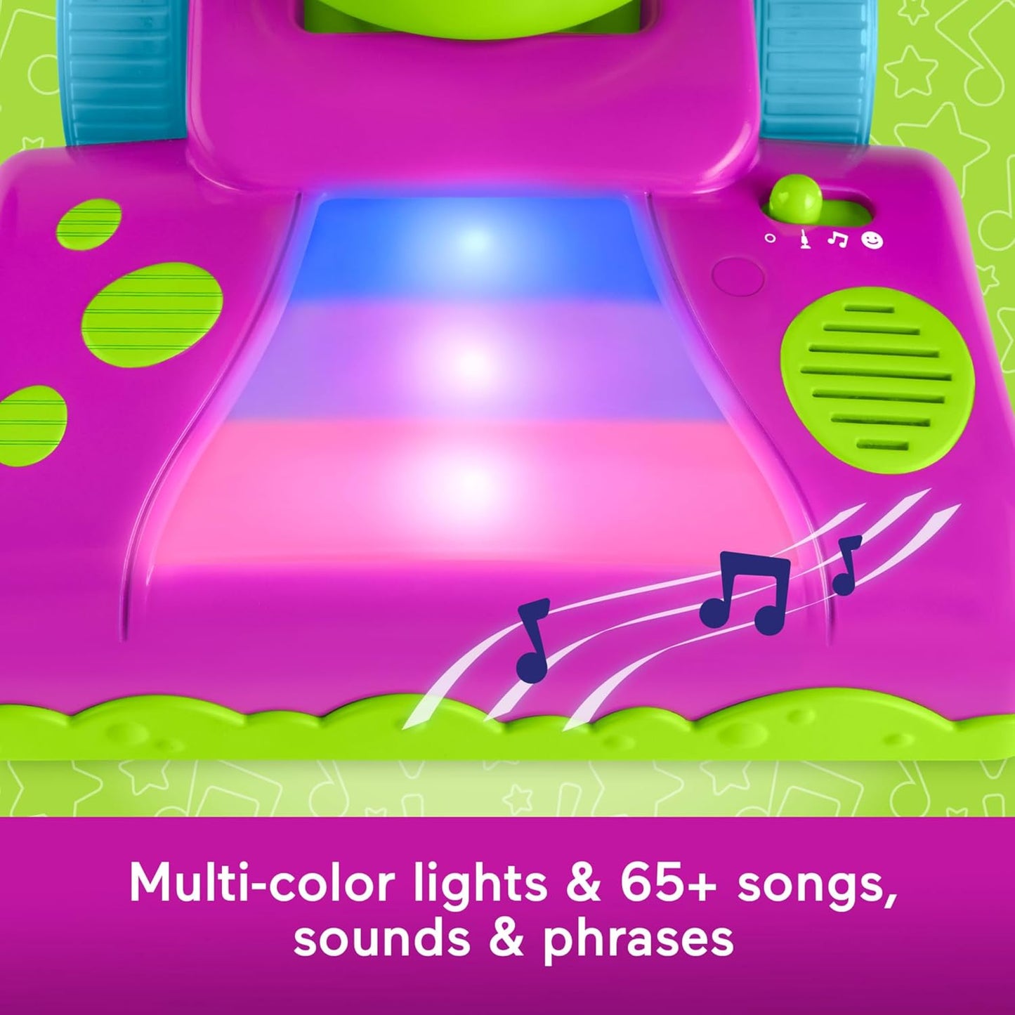 Mattel Barney’s World Toddler Toy Clean Up Vacuum Electronic Push Along, Lights Music & Games for Preschool Kids Ages 2+ Years, HYH03