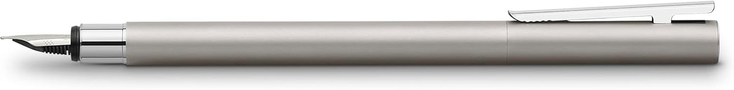 Faber-Castell Neo Slim Stainless Steel Matt Fountain Pen, B