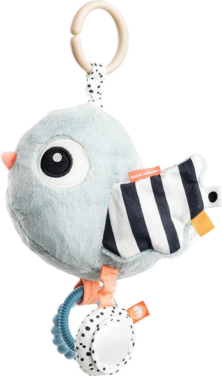 Done by Deer Sensorische Activiteitenknuffel Birdee Blauw