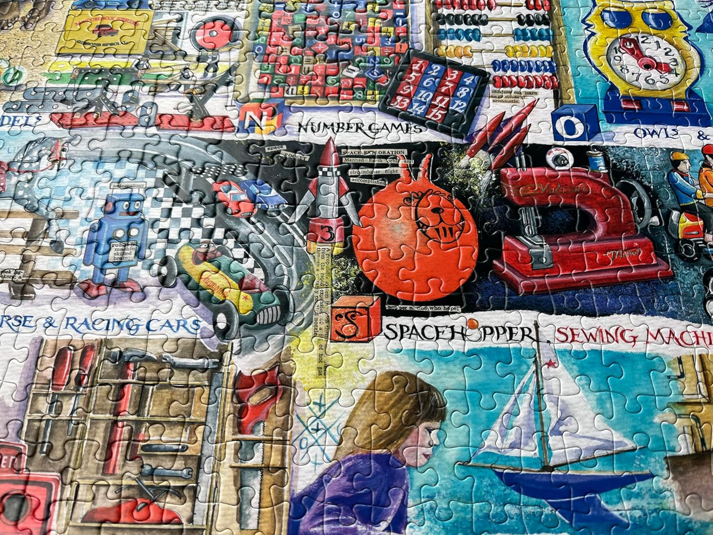 Space Hoppers & Scooters | 1000 Piece Jigsaw Puzzle | Val Goldfinch | Nostalgic Toys Puzzle | Sustainable Puzzle for Adults | Premium 100% Recycled Board | Great Gift for Adults | Gibsons Games