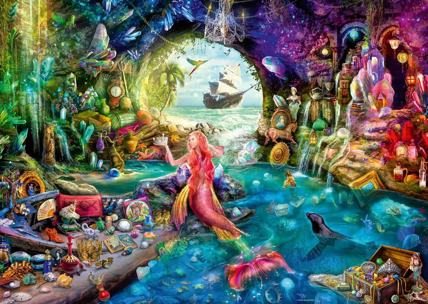 Ravensburger Mermaids Treasure 1000 piece Jigsaw Puzzle for Adults and Kids Age 12 and Up