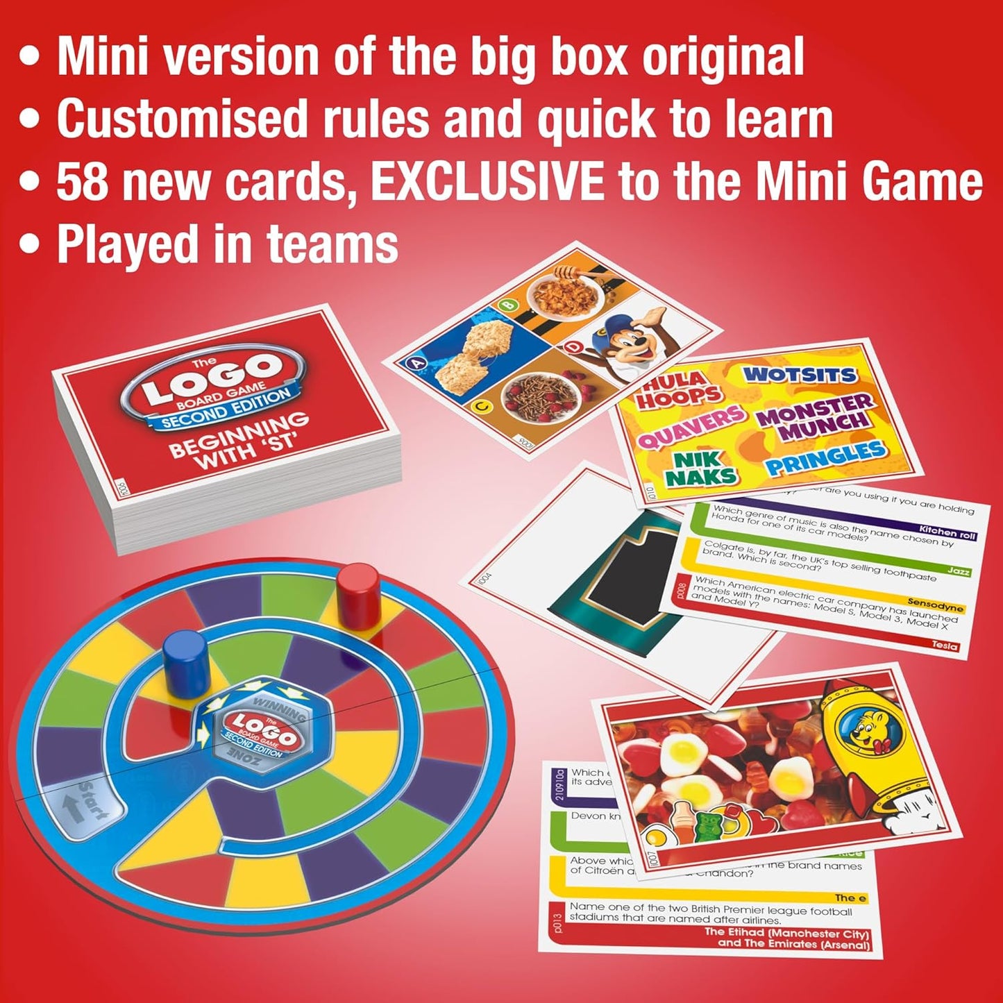 Drumond Park The LOGO Mini Board Game Second Edition - The Mini Family Travel Board Game of Brands and Products You Know and Love