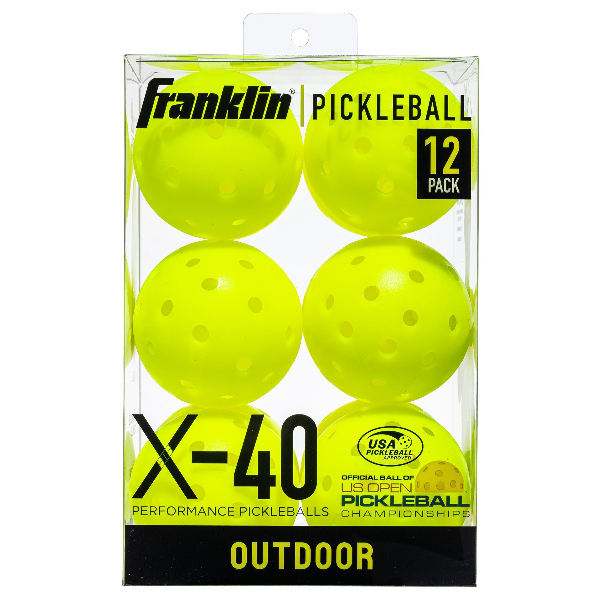 Franklin Outdoor X-40 Pickleball -Vellum Pack of 6 Optic Yellow Pack of 6 Optic Yellow
