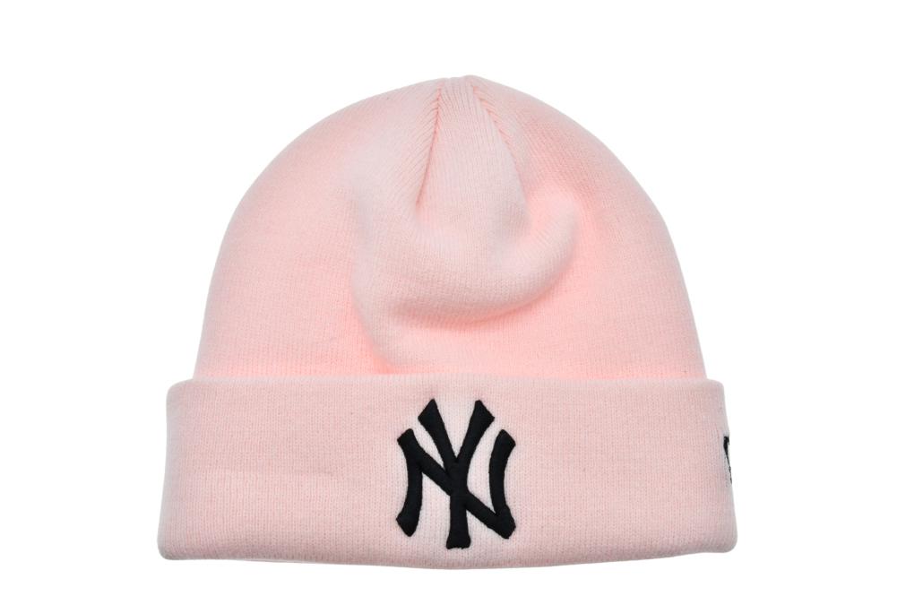 New Era Cuffed Yankees Beanie (Pink/Black)