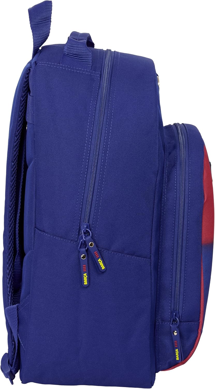 Safta F.C. Barcelona 1st Team 25/26 – School Backpack Adaptable to Car, Backpack, Ideal for Children of Different Ages, Comfortable and Versatile, Quality and Resistance, 32 x 15 x 42 cm, Blue