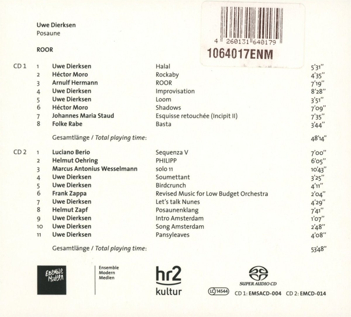 Ensemble Modern Portrait:Uwe Dierksen-ROOR