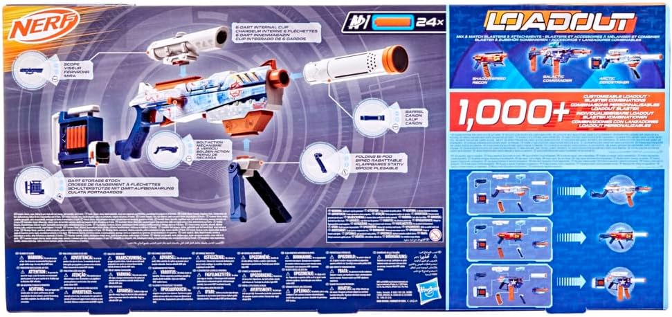 Nerf Loadout, blaster Arctic Zerostriker e dardi N1