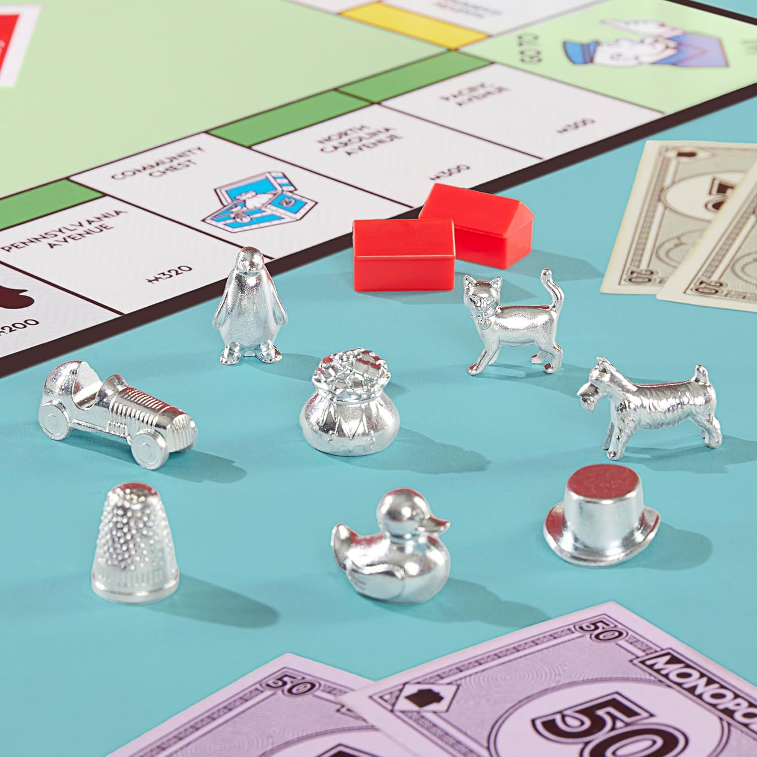 Monopoly Board Game with Storage Box and Large Size Pawns - French - Dutch Version