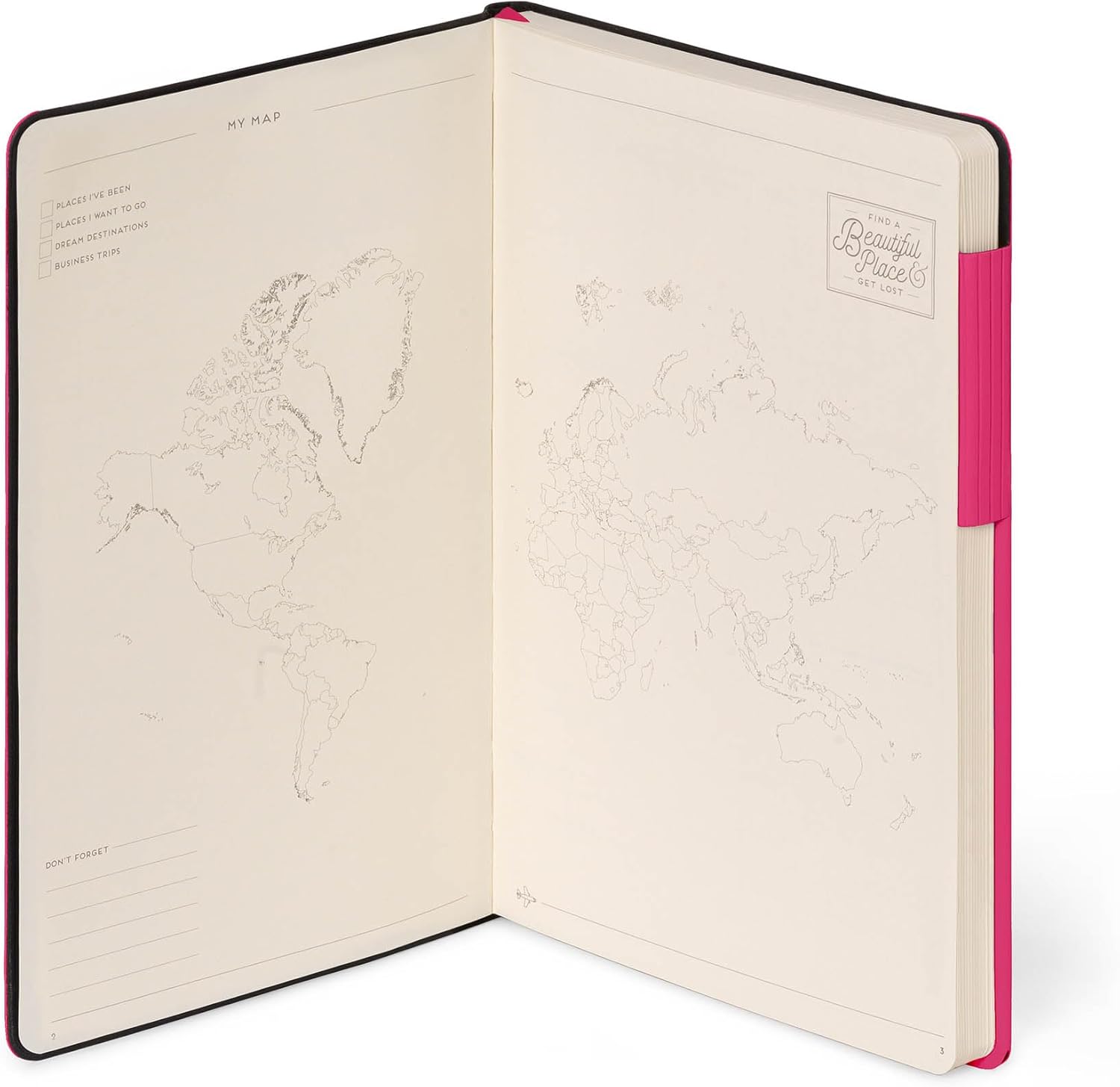 Legami - White Paper Notebook My Notebook, Raspberry, Large, FSC Certified Paper, 192 Pages, Soft Cover, Elastic Closure, 17 x 24 cm