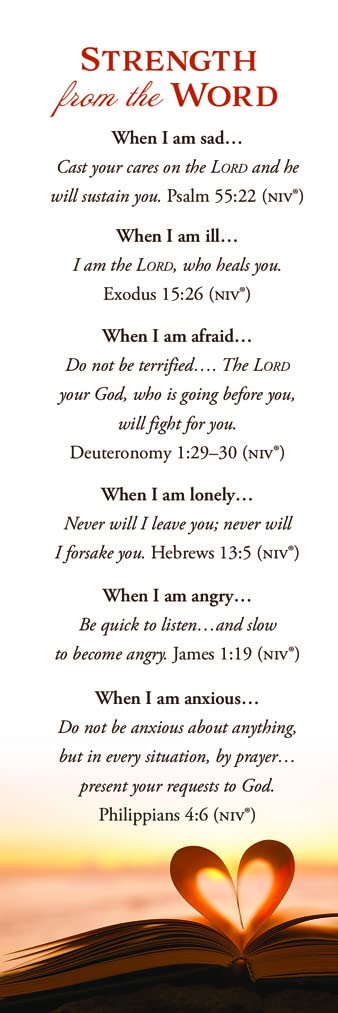 Bookmark - General - Strength from The Word, Various Scriptures (NIV) - Pkg 25 - 2 x 6.5"