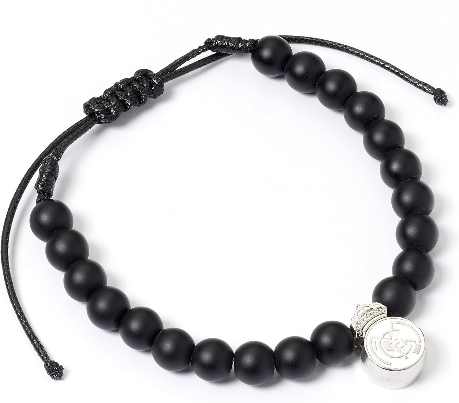 The Carat Shop Real Madrid Football Club Black Bead Bracelet