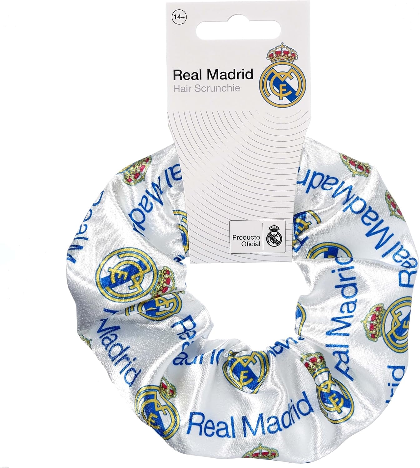 Real Madrid Navy & Yellow Logo Hair Scrunchie