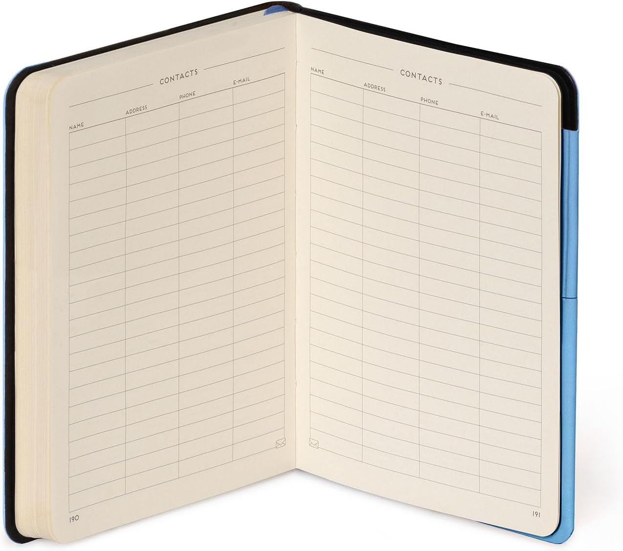 Legami - My Notebook, 6 mm Lined Notebook, Retro Blue, Small, FSC-Certified Paper, 192 Pages, Soft Cover, Elastic Closure, 9.5 x 13.5 cm