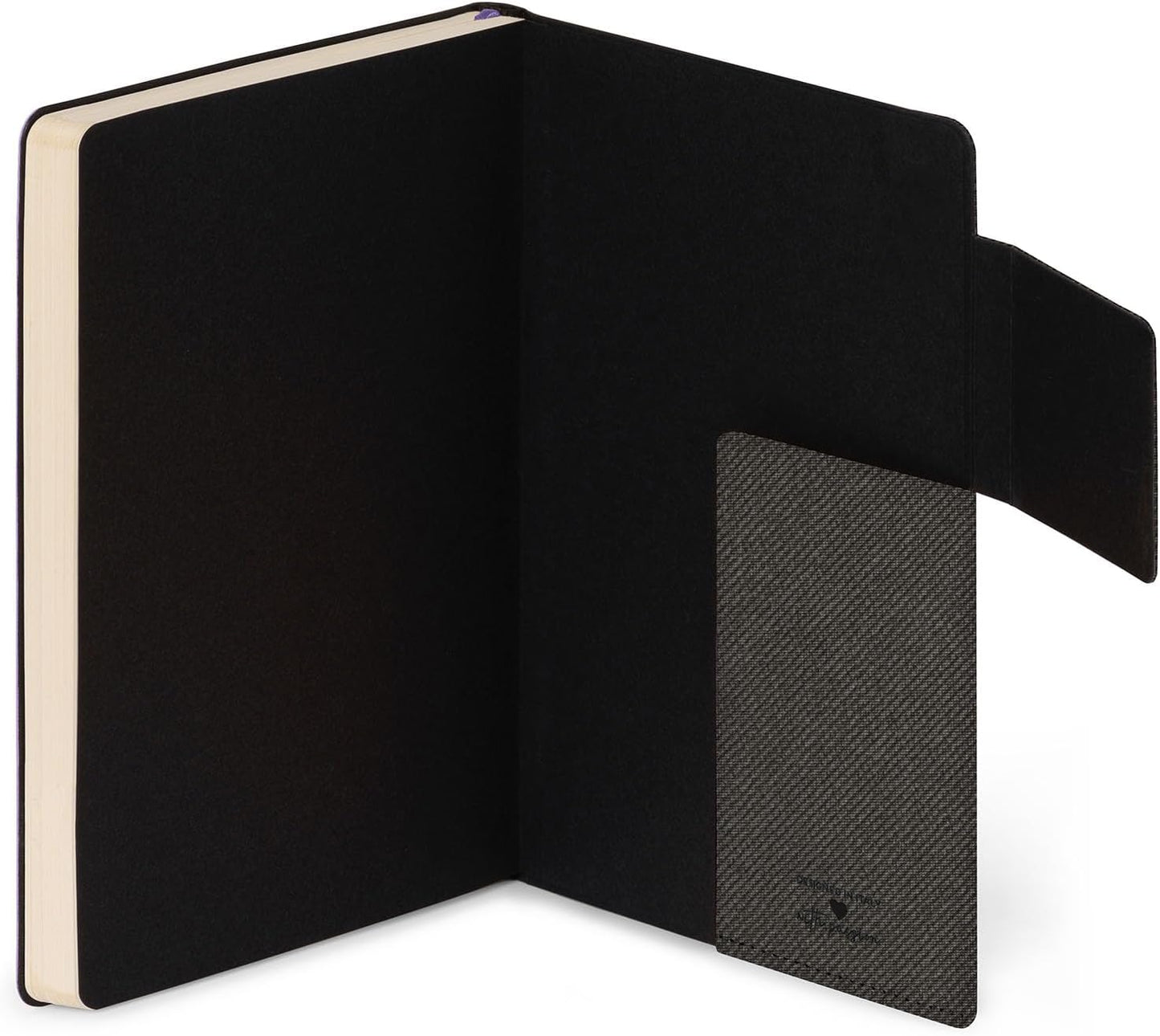Legami - White Paper Notebook My Notebook, Deep Graphite, Medium, FSC Certified Paper, 192 Pages, Soft Cover, Elastic Closure, 13 x 21 cm