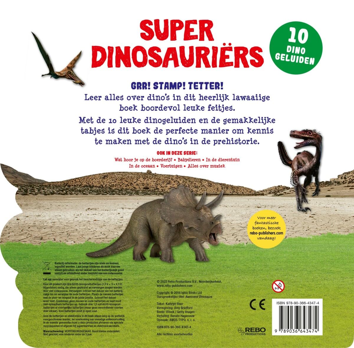 Geluidenboek - Superdinosauriërs: Ontdek de prehistorische wereld met leuke weetjes op elke bladzijde (10 geluiden