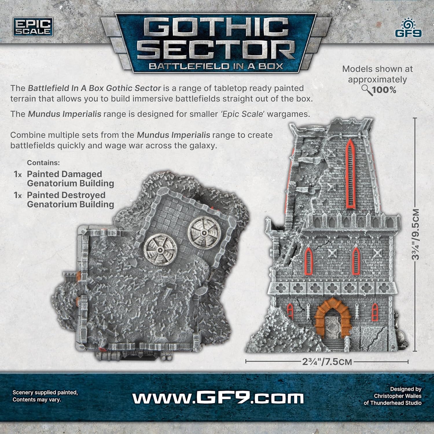 Gale Force Nine - Mundus Imperialis - Genatorium (Damaged & Destroyed