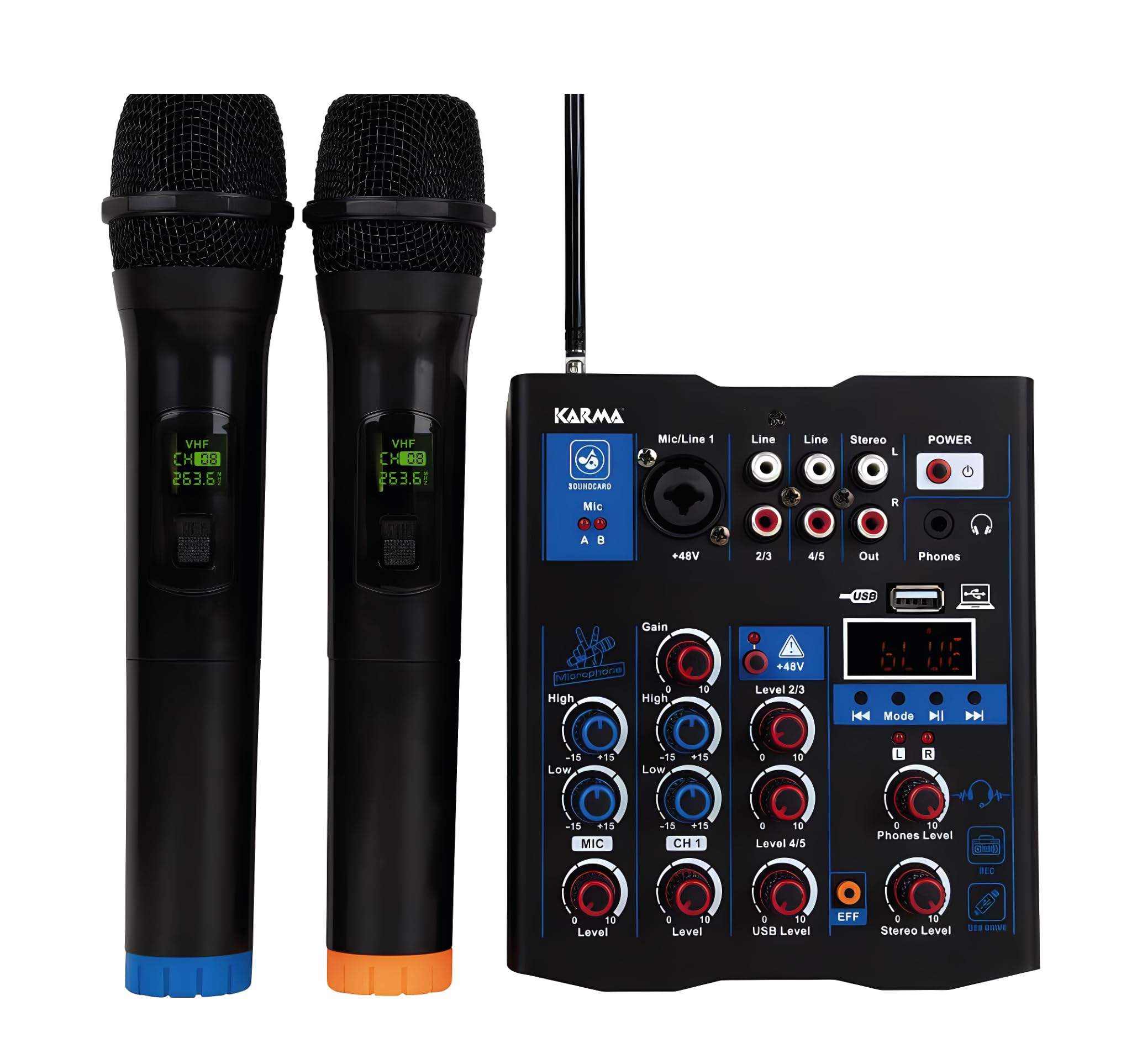 Karma: Mixer 5 Canali Con Doppio Radiomicrofono