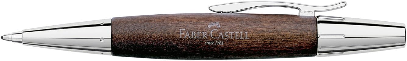 Faber-Castell 148382 E-Motion twist ball point pen Birnbaumholz dunkelbraun