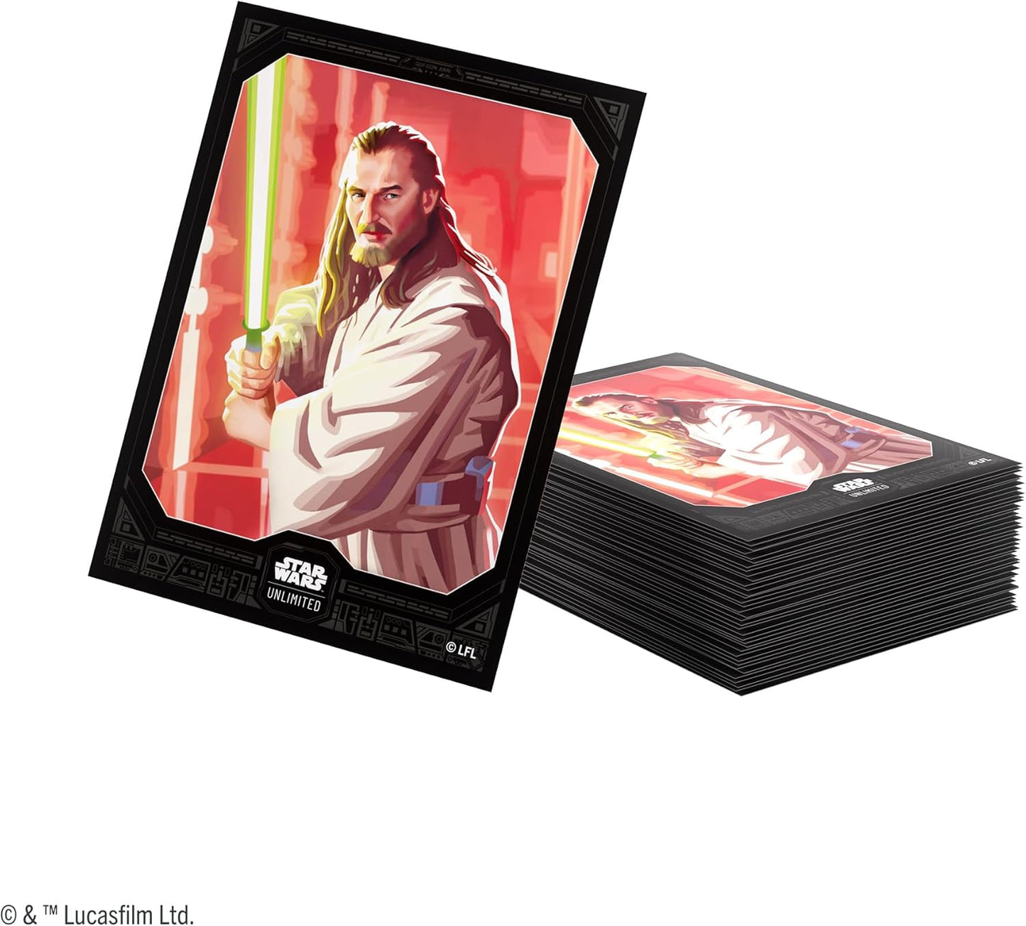 Gamegenic | Star Wars: Unlimited Premium Art Sleeves Set 5 - Qui-Gon Jinn | Trading Card Accessory