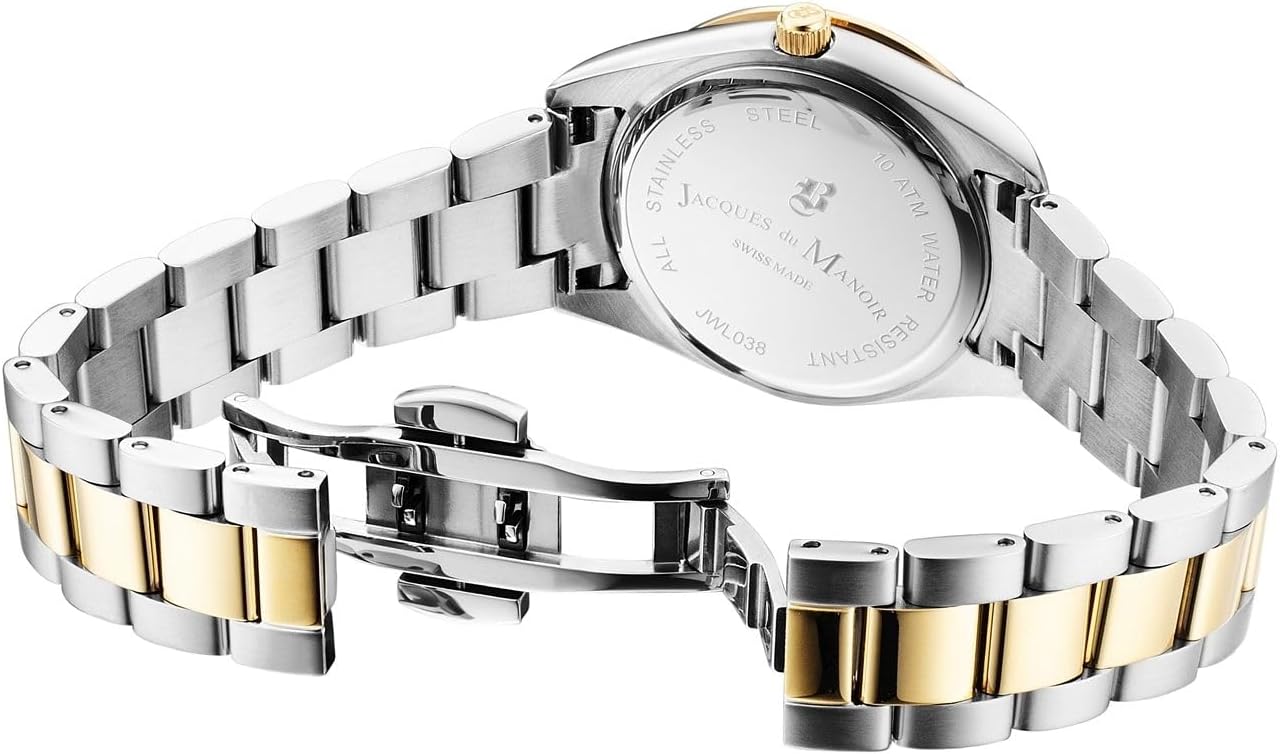 Jacques du Manoir Swiss-made Allure Two Tone Bracelet Watch