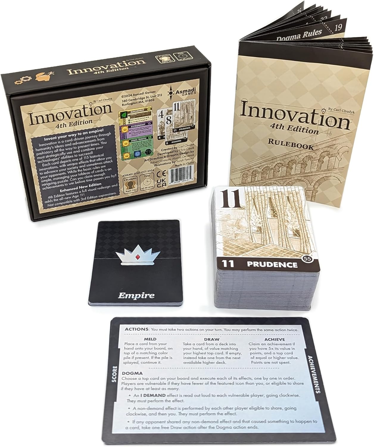 Asmadi Games | Innovation: Fourth Edition | Board Game | Ages 14+ | 2-4+ Players | 30-60 Minutes Playing Time