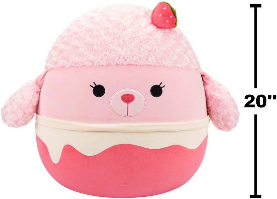 Squishmallows Original 20-Inch Chloe the Strawberry Milkshake Poodle
