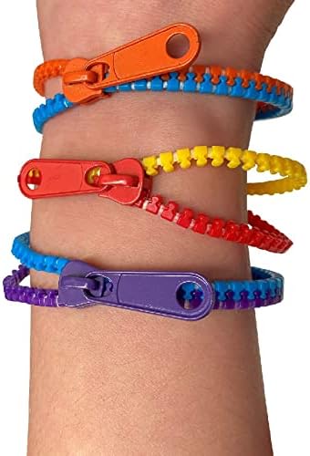 Playlearn Zip Fidget Bracelets Tactile and Auditory Sensory Feedback for Sensory Seekers Pack of 3