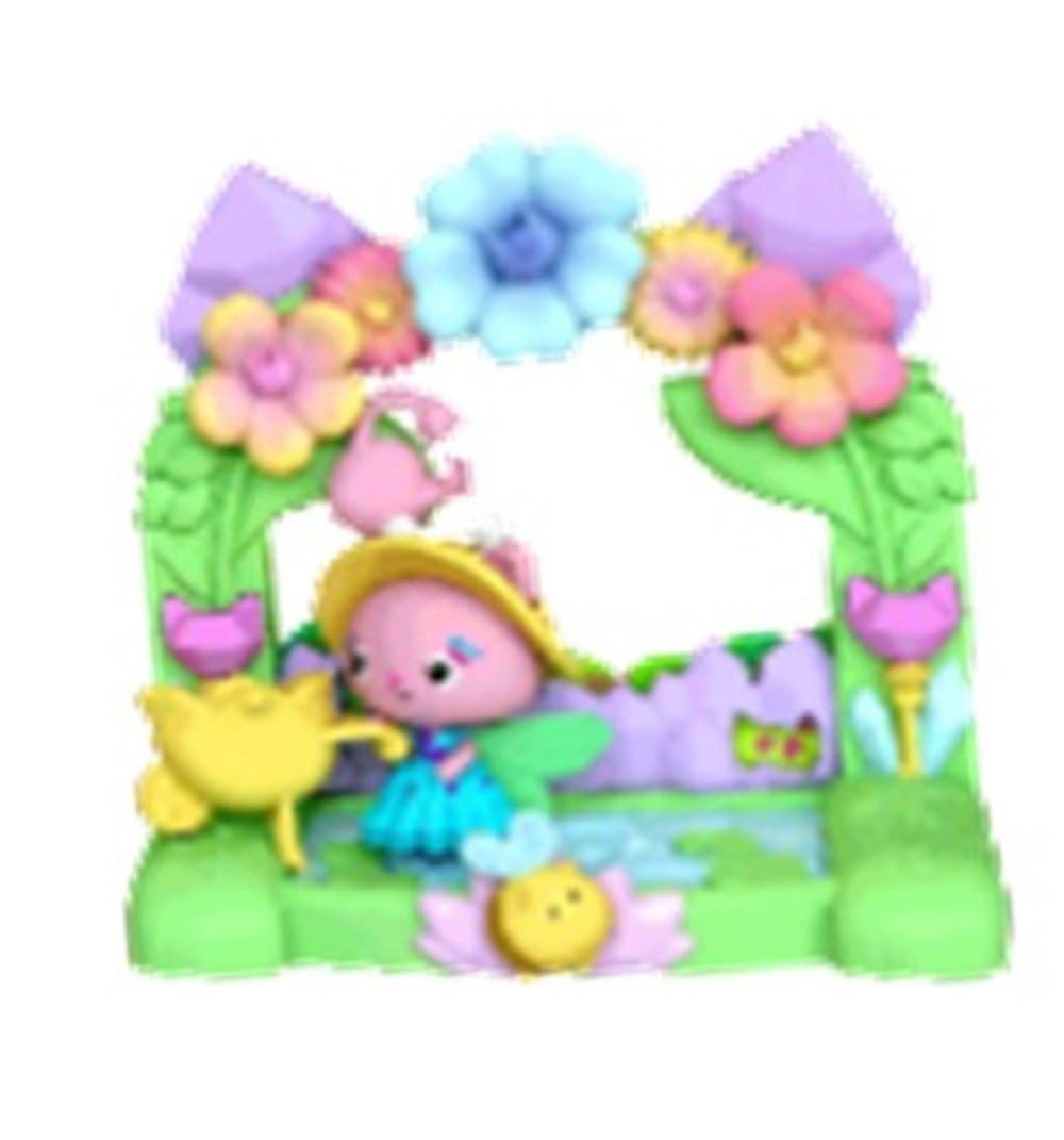 Gabby et la Maison Magique Le Film - Gabby Dollhouse - Balcon Jardin Enchanté De Fée Minette - 1 Figurine Et 5 Accessoires - Dessin Animé Jouet Maison De Poupée - Jouet Enfant 3 Ans Et +